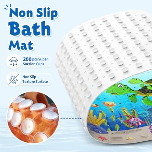 XIYUNTE Bath Mat for Tub Non Slip Bathtub Mat Non Slip 40x16 Baby Bath Mat - Image 4