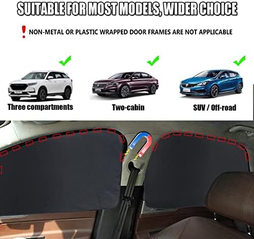 XCBYT Magnetic Side Window Sun Shade, 100% Blackout Privacy Sun Protection - Image 2