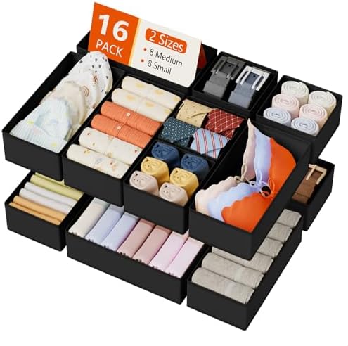 DIMJ Drawer Organizers Clothes, Fabric Closet Organizers and Storage, Shallow by DiMJ