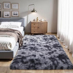 KICHOWUA 5x8 Thick Dark Grey Fluffy Shag Rug - Image 6