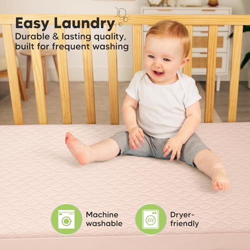 2pk Waterproof Crib Mattress Protector Cover Fitted 52x28 - Image 6