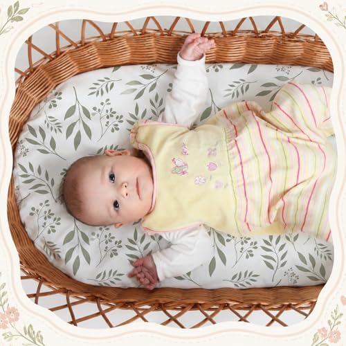 CroBlissful 4 Pack Boho Floral Bassinet Sheets - Image 4