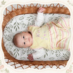 CroBlissful 4 Pack Boho Floral Bassinet Sheets - Image 4