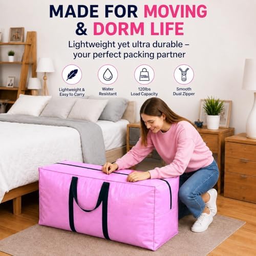 Extra Large Storage Bags, Jumbo Moving Tent Storage Bags, Foldable Big Blue XXL - Image 4