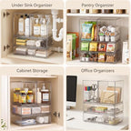 Clear Stackable Storage Drawers: Acrylic Organizer Bins 4 Pack - Image 6
