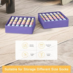 joyoldelf Sock Drawer Organizer Divider 4 Packs Underwear Organizer, 24 Cell - Image 5