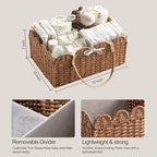 HBlife Large Baby Diaper Caddy, Paper Rope Storage Baskets Nursery Bin - Image 5
