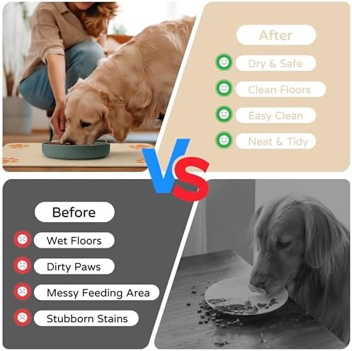 Dog Cat Food Mat, Absorbent Pet Feeding Mat - Image 5