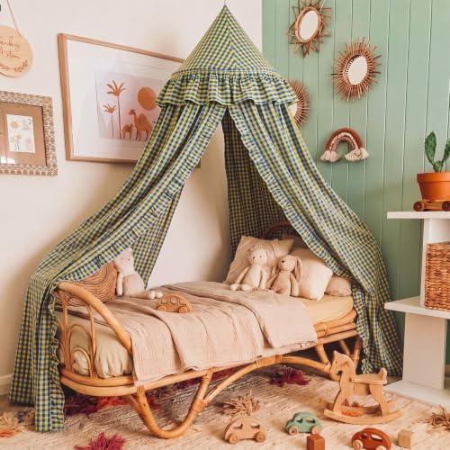 SmoothNovelty Gingham Plaid Bed Canopy - Image 4