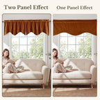 StangH Burnt Orange Fall Decor Window Valance 52x18 Inch, 1 Panel - Image 7