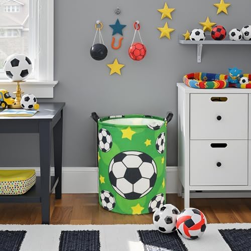 Soccer Kids Laundry Basket Baby Hamper Soccer Toy Storage Bin - Image 2