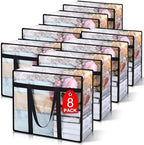 8Pack Clear Blanket Storage Bags Comforter Clothes Storage Moving Bag by Besslly