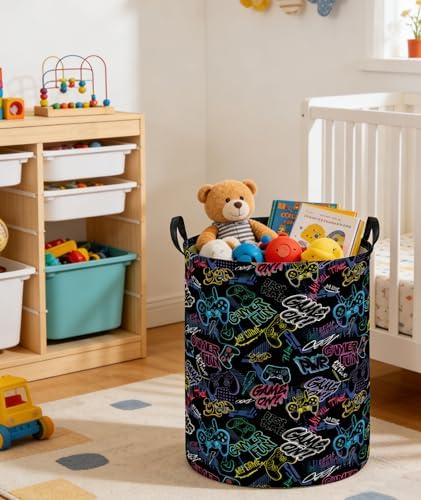 Kids Laundry Basket Boys Laundry Hamper Kids Collapsible Canvas Waterproof - Image 5