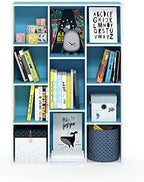 Furinno LUDER Book Shelf, 11-Cube Bookshelf, Reversible Bookcase, 9.4 x 29.1 x - Image 5