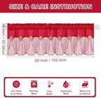 ASPMIZ Farmhouse Cotton Linen Valances - Image 2
