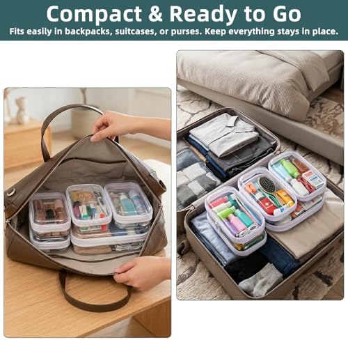 Clear Hard Shell Zipper Cases, Plastic Hard Sided Zippers Pouches Clear - Image 5
