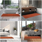 Yeaban Chenille Rust Bathroom Runner Rug 24"x60" - Image 5