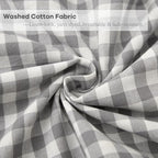 2 Pack Grey Gingham Lumbar Throw Pillow Shams 12''x20'' - Image 6