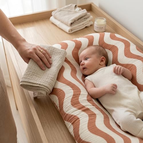guruixu Muslin Baby Lounger Cover 2 Pack, 100% Cotton Infant Replacement Cover - Image 4