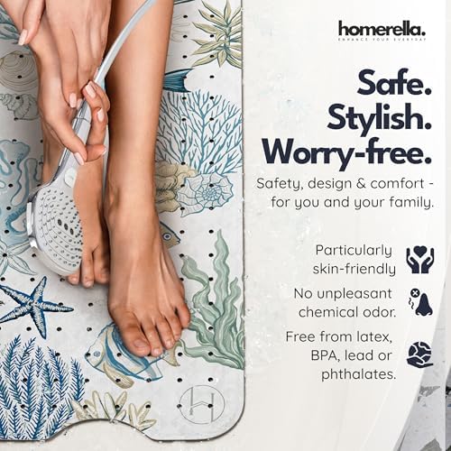 homerella Bathtub Mat Non Slip Kids 40x16 Baby Bath Mat Non Slip Anti Mold - Image 2