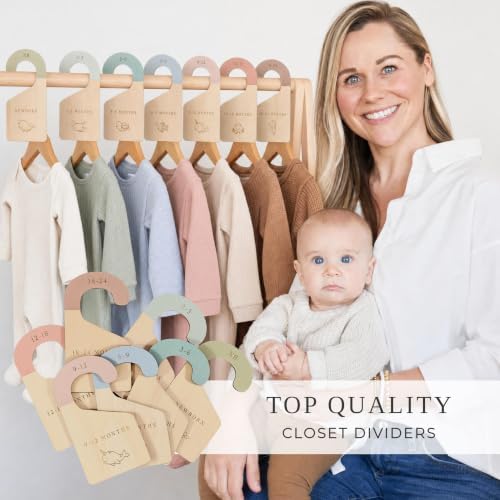 Beautiful Wooden Baby Closet Dividers Set of 7 - Image 4