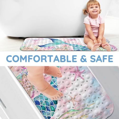 Bathtub Mats for Kids, 40 X 16 Inch Large Washable Bathtub Mat Non Slip for - Image 4