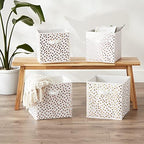 DII Woven Polyester Storage Bin, Polka Dot, Large Set of 2 - Image 6