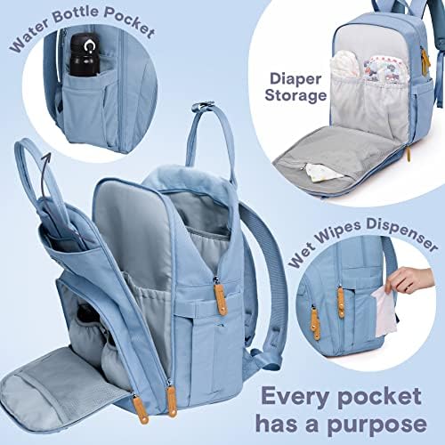 RUVALINO Baby Diaper Bag Backpack - Image 3