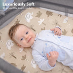 Baby Bedside Bassinet Sheets Fitted, 33”x20” Compatible - Image 6