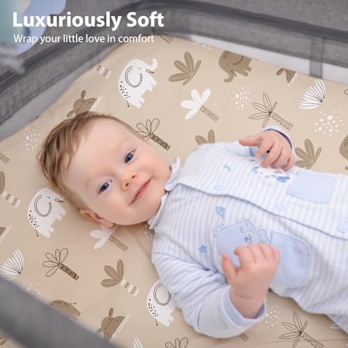 Baby Bedside Bassinet Sheets Fitted, 33”x20” Compatible - Image 6