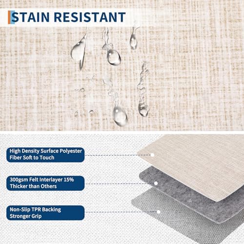 GarveeHome Small Area Rug 2x3 Washable Scalloped Non Slip Kitchen Rugs - Image 5