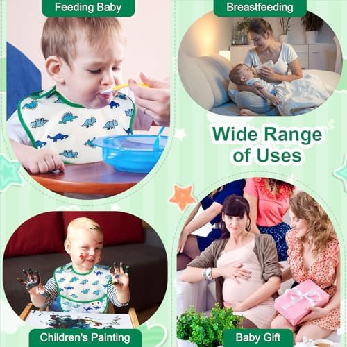 Accmor Waterproof Baby Bibs for Eating, Mess Proof Toddler Feeding Bibs for - Image 7