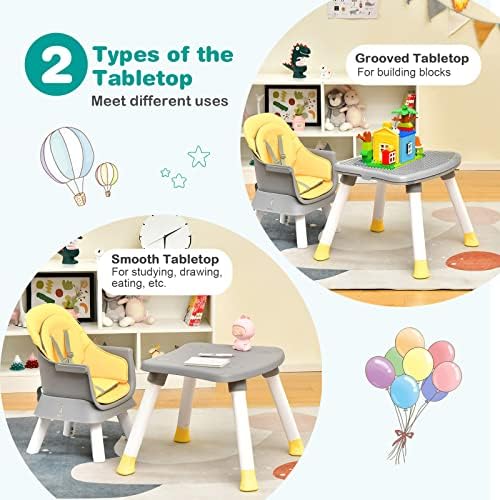 BABY JOY Baby High Chair, 8 in 1 Convertible Highchair - Image 5