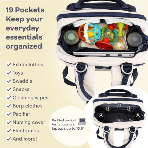 RUVALINO Diaper Bag Backpack-Multifunction Baby Travel Bag - Image 3