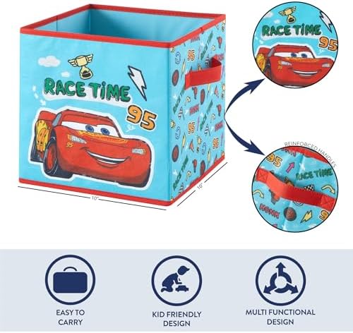Idea Nuova Disney Cars Storage Cubes, Lightning McQueen Organizer Boxes - Image 4