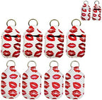 4 Piece Hand Sanitizer Bottle Holder Keyring Neoprene Keychain - Image 2