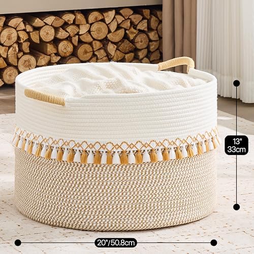 KAKAMAY Large Blanket Basket - Image 3