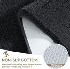 Polyester Bathroom Rug 20"x32" Dark Gray, Non-Slip Soft Bath Mat - Image 6