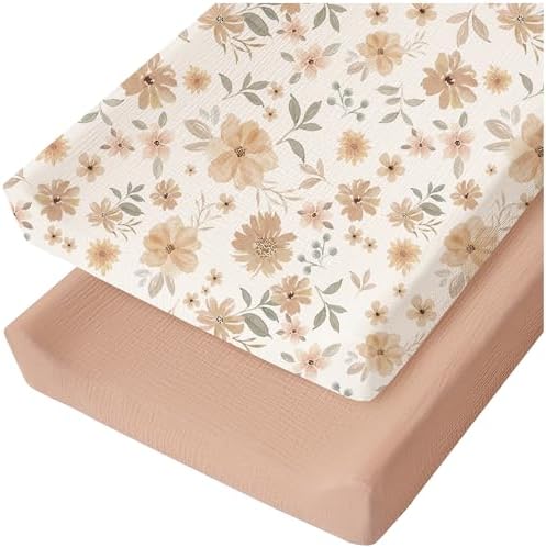 Konssy 2 Pack Muslin Changing Pad Covers by Konssy