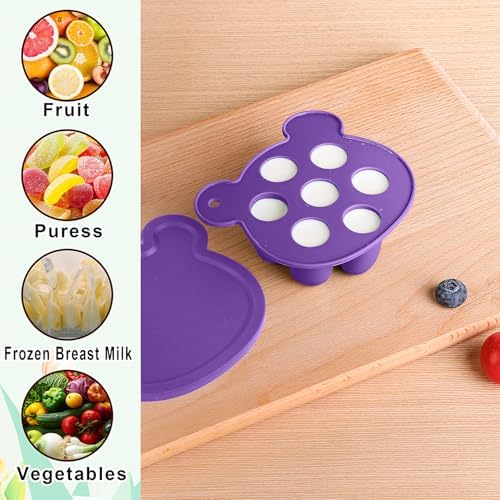 3-in-1 Baby Food & Fruit Feeder Set – Breastmilk Popsicle Mold - Image 6