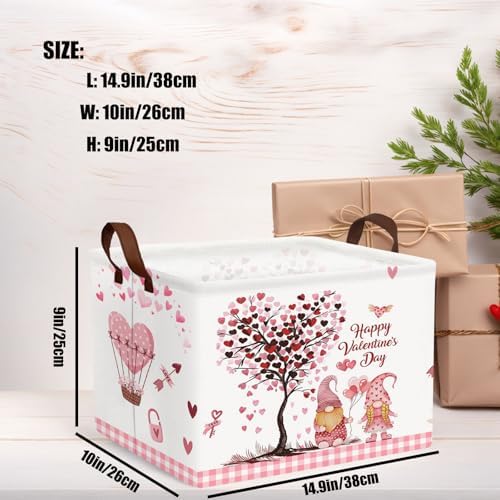 Valentine's Day Basket Gift for Empty Cute Heart Large Storage Bin for Kid and - Image 3