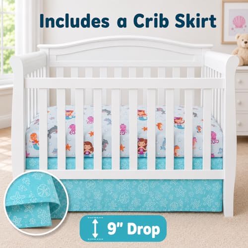 EVERYDAY KIDS 3 Piece Girls Crib Bedding Set - Image 5