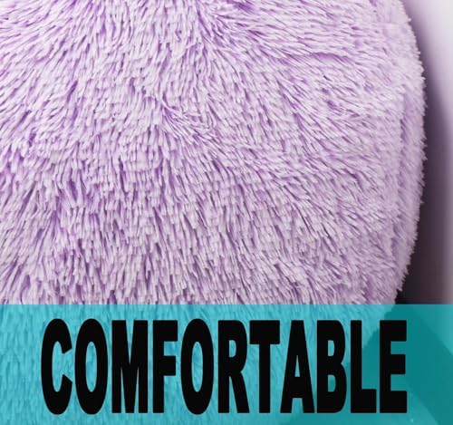 Fluffy Stuffed Animal Storage Bean Bag Chair Cover, Faux Fur Comfy Bean Bag - Image 7