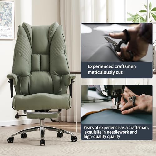 EXCEBET Big and Tall Office Chair 400lbs Wide Seat, Leather High Back Executive - Image 6