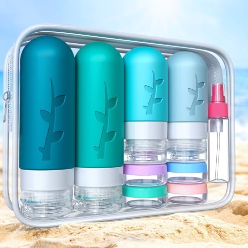 Tocelffe 18pack Travel Bottles for Toiletries, TSA Approved Silicone Travel - Image 6
