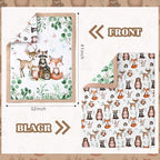 Hahafelt 3 Pcs Woodland Forest Animal Crib Bedding Set - Image 2