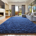 Amdrebio Navy Blue Large Area Rug 8x10 by Amdrebio