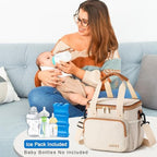 Breastmilk Cooler Bag with Ice Pack Fits 6 Baby Bottles up to 9 Ounce, Breast - Image 6