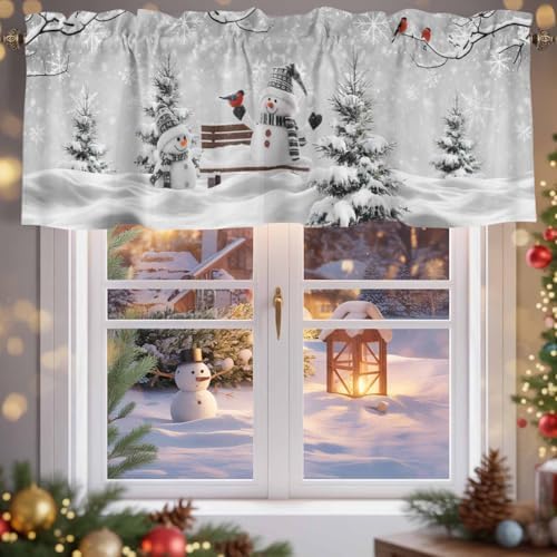 Vandarllin Winter Christmas Valance Curtains - Image 5