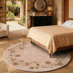 Washable Living Room Round Rug: 4ft Circle Rugs - Image 6
